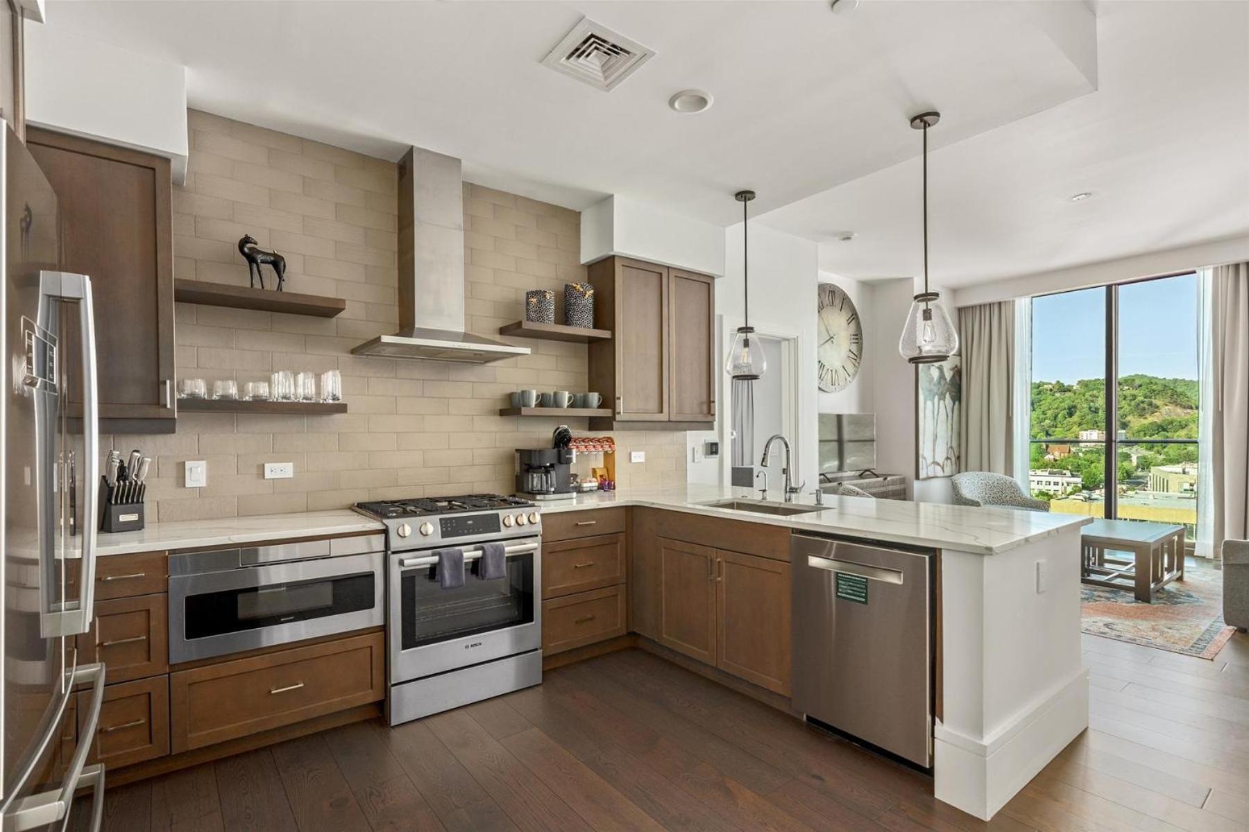The Views Over Pack Square Park: Luxury Downtown Arras Apartment Asheville